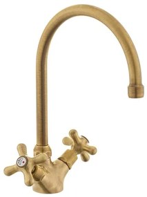 Paffoni Ricordi mosogató csaptelep forgó karral bronz IR180BR