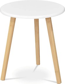 Dohányzóasztal 60x60x51 cm, MDF, fehér, AF-1144 WT