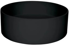 Deante CQS_NU4S - SILIA munkalapra helyezhető mosdó, átmérő 36 cm, gránit/fekete