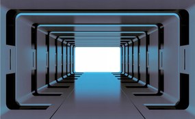 Fotótapéta Futurisztikus Neon Absztrakt Folyosó vinil 368x254 +ragasztó