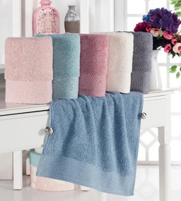 EMI Bella türkizkék törölköző és fürdőlepedő szett 2 db