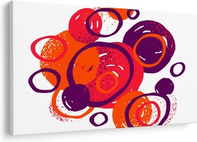 Kép - Motívum körökkel meleg színekben (90x60 cm)