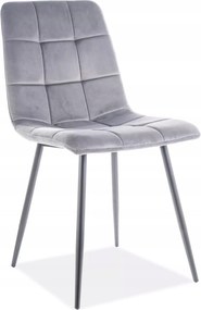Kárpitozott velúr szék szürke Mila nappali konyha étkező fésülködőasztal