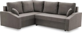 Grande Plus sarokkanapé, baloldali, szövet anyag, szürke