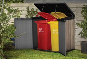 Barna műanyag kerti tárolódoboz Deco – Keter