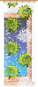 Mg Panel Bazsarózsa 4317 Fehér Zöld 60cm széles 180x60cm K