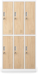 IGOR cabinet white RAL9003 golden oak H1850*W900*D450