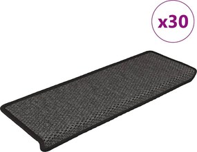 vidaXL 30 db lépcsőszőnyegek öntapadós szizál kinézetű 65x21x4 cm