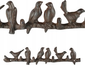 Öntöttvas akasztó madarakkal Dekoratív vintage 43cm