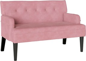 vidaXL Chesterfield Pad Rózsaszín 112 x 65,5 x 75 cm Bársony
