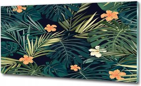 Fotó üvegkép Hawaii virágok 125x50