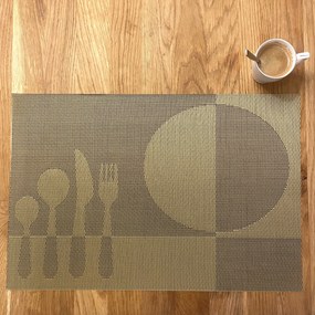 Tányér alátét deluxe food gold 35x45cm TiaHome