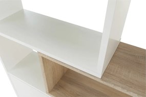 Többfunkciós könyvespolc, fehér/tölgy sonoma, ASTA