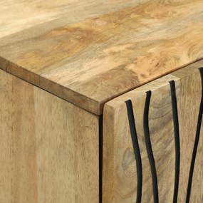 Oldalszekrény 60 x 33.5 x 75 cm - Tömör mangóból és őszi fából készült