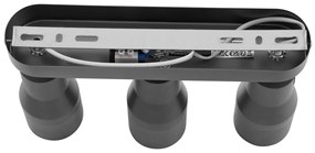 Kerek mennyezeti spotlámpa, antracit GU10 50 mm 3-fényes - Stanley