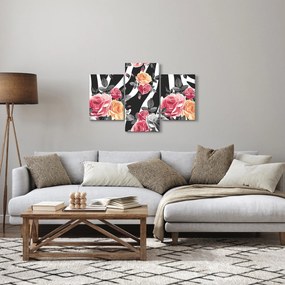 Virágzó rózsák képe (90x60 cm)
