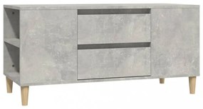 betonszürke szerelt fa TV-szekrény 102 x 44,5 x 50 cm