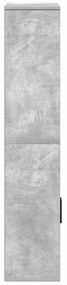 betonszürke szerelt fa könyvespolc 60x24x120 cm