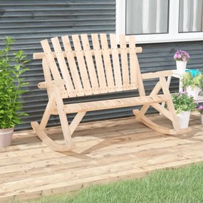 vidaXL 2 személyes tömör lucfenyő kerti hintapad 123 x 96 x 102 cm