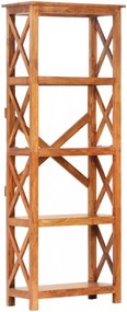 tömör akácfa könyvszekrény mézszínű felülettel 60 x 30 x 160 cm