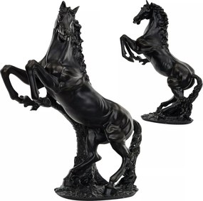 Ló Figura Nagy XL 56cm dekoratív fekete ajándék dísz otthonra