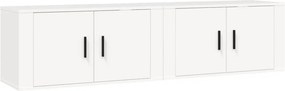 vidaXL 2 db fehér falra szerelhető TV-szekrény 80 x 34,5 x 40 cm