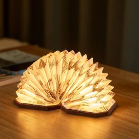 Sötétbarna szabályozható asztali lámpa (magasság 3,5 cm) Velvet Accordion – Gingko