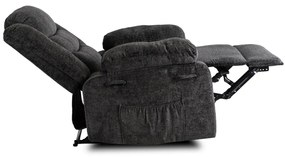 Modern Relaxfotel Vintage Fekete Bársony Kárpittal. ARTURO