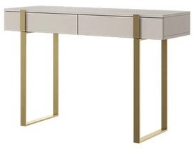 Verica modern konzolasztal/sminkasztal - kasmír / arany lábak