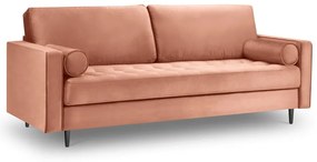 Santo rózsaszín bársonykanapé, 219 cm - Milo Casa
