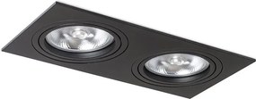 RENDL PASADENA G53 SQ II černá 230V LED G53 2x15W