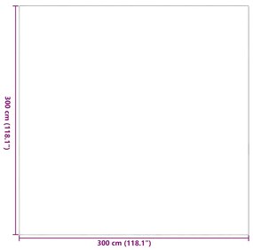 Kültéri Szőnyeg ARAKIL Szürke és fehér 300 x 300 cm PP