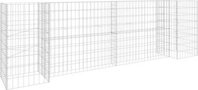 vidaXL H alakú acéldrót virágtartó gabion 260 x 40 x 80 cm
