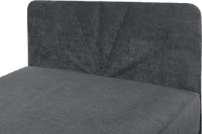 Boxspring ágy, egyszemélyes, szürke, 90x200, univerzális, SUPA