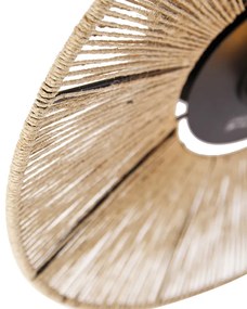 Rusztikus mennyezeti lámpa fekete kötéllel - Sacha