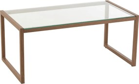 Konferenciasztal NATURELE üveglappal, 90x50 cm, sötétbarna