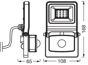 Osram - LED reflektor érzékelővel ENDURA LED/10W/230V 4000K IP44