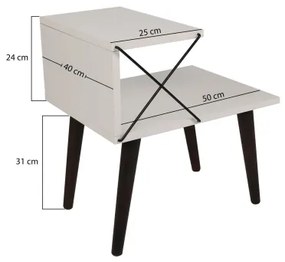 Éjjeliszekrény CROSS 55x50 cm fehér