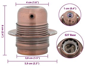 2 db vörös bronz lámpatartók E27