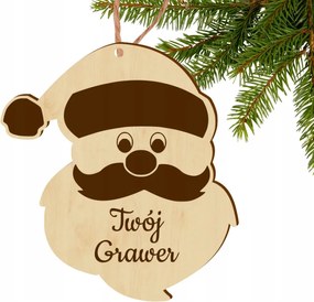 Fából Készült Bomba névvel karácsonyfa medál névjegykártya Ajándék