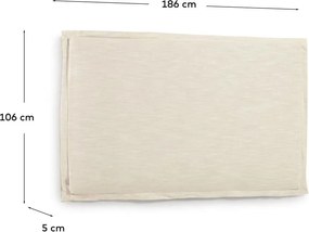 Fehér kárpitozott ágytámla 186x106 cm Tanit – Kave Home