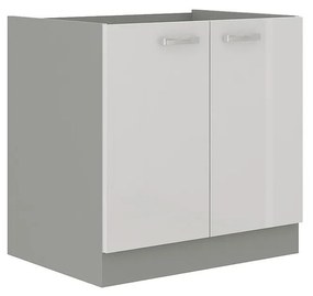 Szekrény a mosogató alá 80 ZL 2F BB Multi (szürke + fényes fehér). 1070503