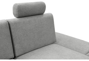 Ággyá nyitható kárpitozott L-alakú sarokülőgarnitúra AVESTA jobb oldali szürke