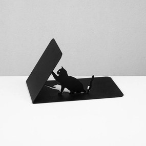 Kitap fém könyvtámasz, fekete, 25,5×12,5 cm