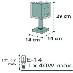 Dalber D-74551 - Gyerek asztali lámpa PIRATES 1xE14/40W/230V