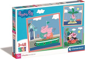 Peppa malac Relaxing 3x48 db-os puzzle Clementoni