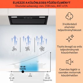 Klarstein Beépíthető páraelszívó Camila 70 cm 397 m³/ó LED touch rozsdamentes acélból