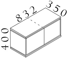 Creator akasztós szekrény 83,2 x 35 x 40 cm, antracit / fehér
