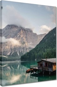 Vászonkép 30x40 Tájkép hegyekkel Házikó