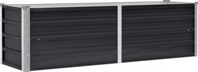 vidaXL antracitszürke horganyzott acél kerti magaságyás 160x40x45 cm